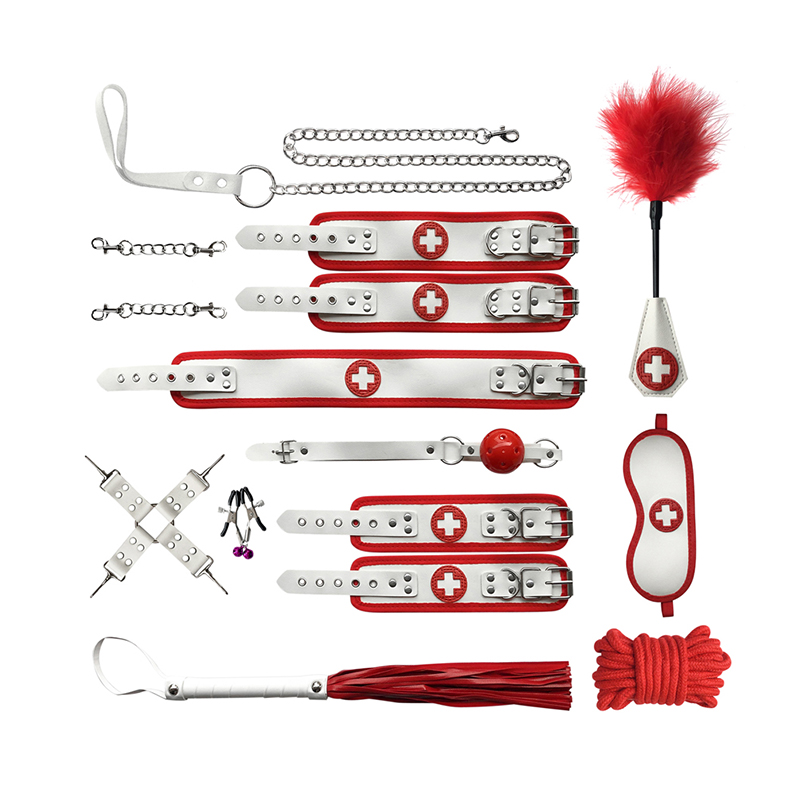 11 Pcs BDSM Leather Bondage Sets Restraint Kits for Women 