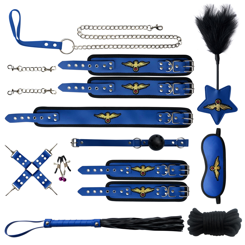 11 Pcs BDSM Leather Bondage Sets Restraint Kits for Women