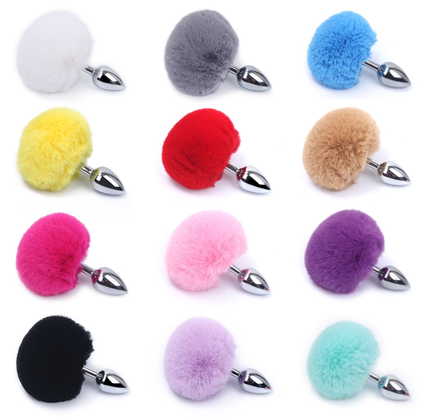 Small Size Butt Plug Metal Rabbit Bunny Tail
