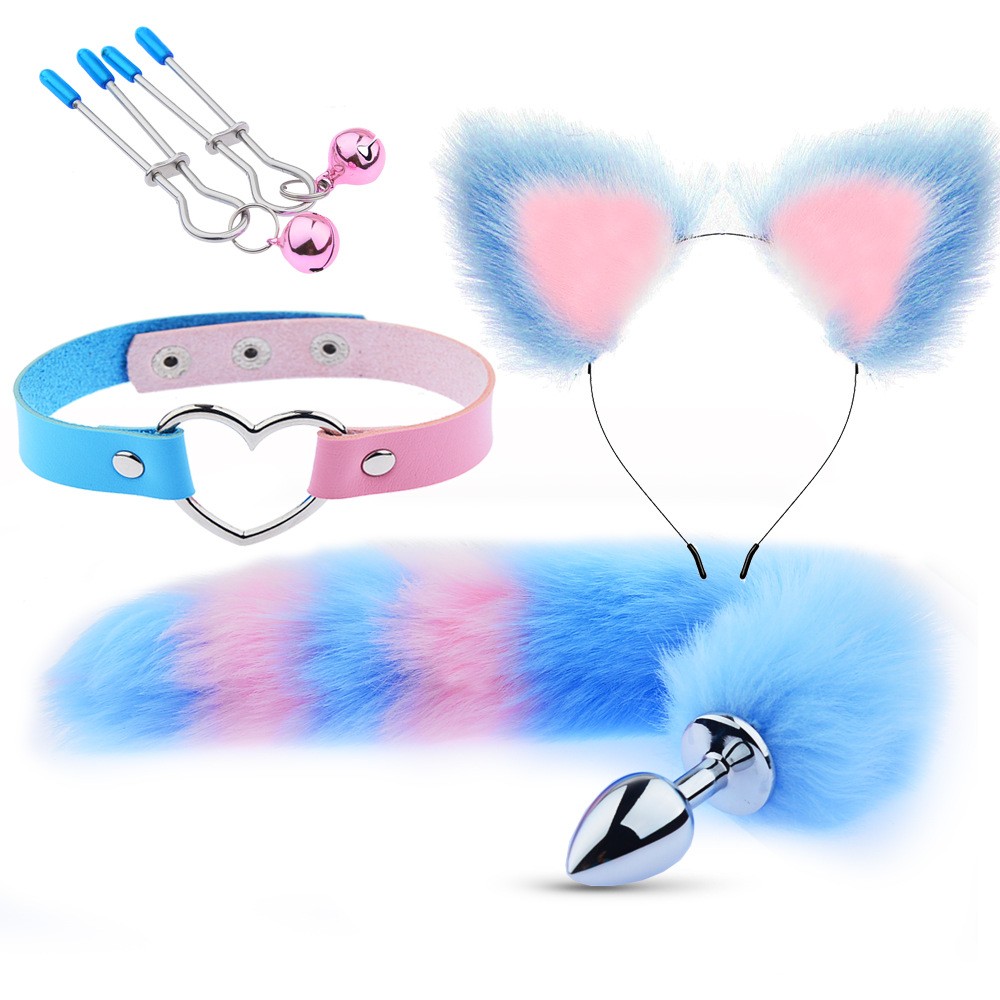 4Pcs/Set Sex Fox Tail Anales Plug Toys 