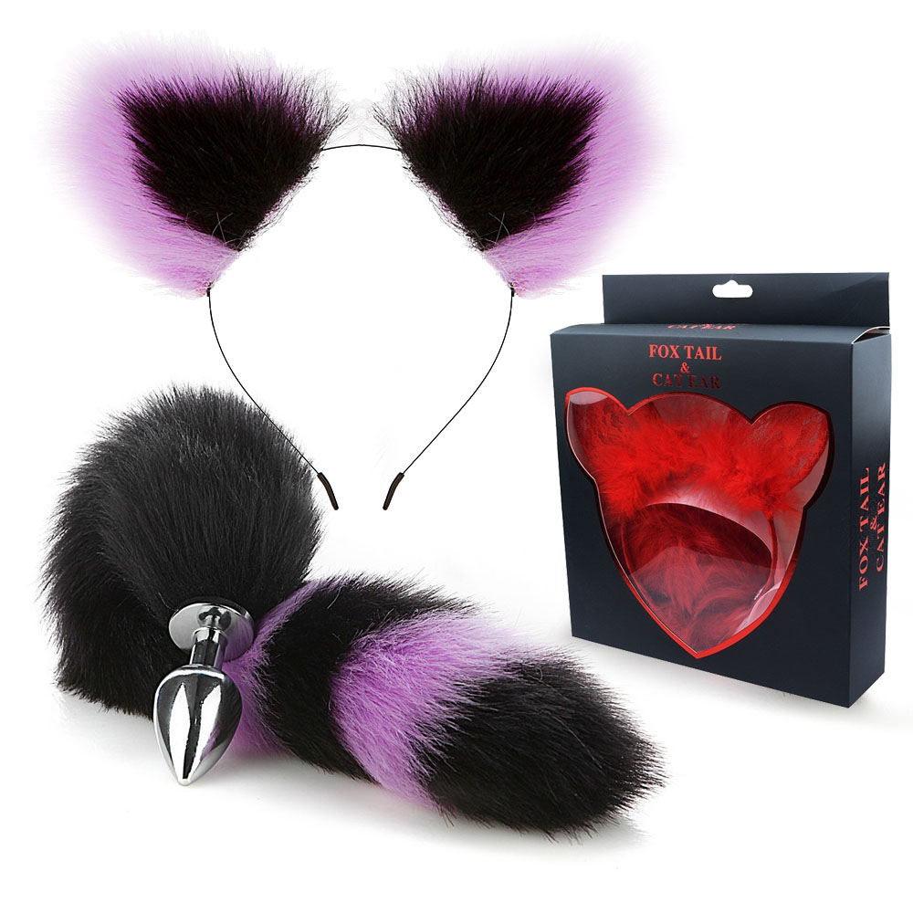 2Pcs/Set Sex Fox Tail Anales Plug Toys 