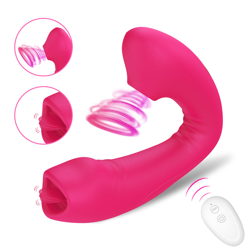 2 in 1 Sex toys Clitoris Licking Dildo Sucking Vibrators