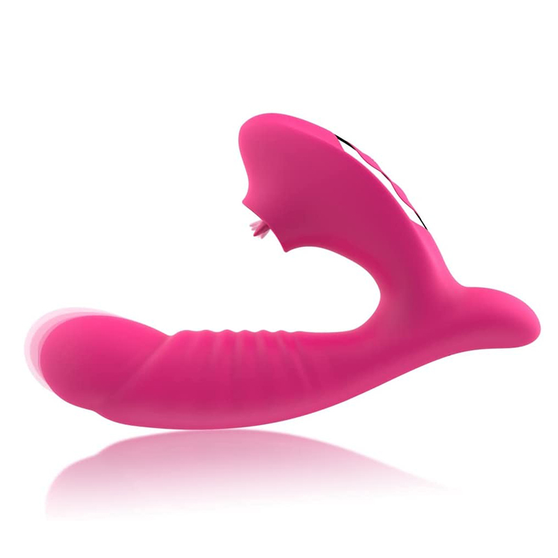 Clitoral Licking Tongue Dildo Vibrator Sex Toys 