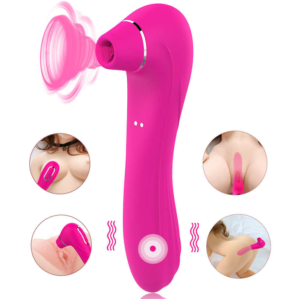 Clitoral Sucking Tongue Dildo Vibrator Sex Toys