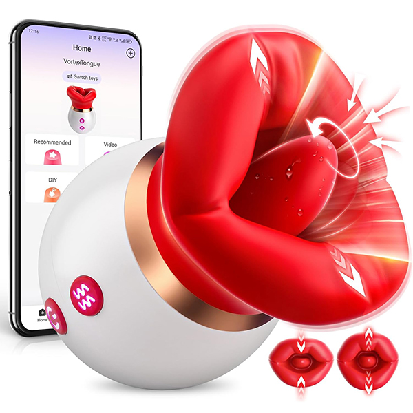 APP 3IN1 Mouth-Shaped Sucking Vibrator